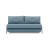 Cubed Deluxe Fabric Sofa Bed w/Aluminum Legs, Queen Size