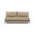 Cubed Deluxe Fabric Sofa Bed w/Aluminum Legs, Queen Size