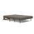 Cubed Deluxe Fabric Sofa Bed w/Dark Wood Legs, Queen Size