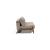 Cubed Deluxe Fabric Sofa Bed w/Dark Wood Legs, Queen Size