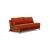 Cubed Deluxe Fabric Sofa Bed w/Dark Wood Legs, Queen Size