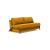 Cubed Deluxe Fabric Sofa Bed w/Dark Wood Legs, Queen Size