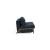 Cubed Deluxe Fabric Sofa Bed w/Dark Wood Legs, Queen Size