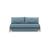 Cubed Deluxe Fabric Sofa Bed w/Dark Wood Legs, Queen Size