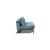 Cubed Deluxe Fabric Sofa Bed w/Dark Wood Legs, Queen Size