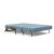 Cubed Deluxe Fabric Sofa Bed w/Dark Wood Legs, Queen Size