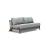 Cubed Deluxe Fabric Sofa Bed w/Dark Wood Legs, Queen Size