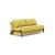 Cubed Deluxe Fabric Sofa Bed w/Dark Wood Legs, Queen Size