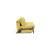 Cubed Deluxe Fabric Sofa Bed w/Dark Wood Legs, Queen Size
