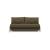 Cubed Deluxe Fabric Sofa Bed w/Dark Wood Legs, Queen Size