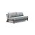 Cubed Deluxe Fabric Sofa Bed w/Dark Wood Legs, Queen Size