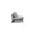 Cubed Deluxe Fabric Sofa Bed w/Dark Wood Legs, Queen Size