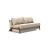 Cubed Deluxe Fabric Sofa Bed w/Dark Wood Legs, Queen Size
