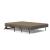 Cubed Deluxe Fabric Sofa Bed w/Dark Wood Legs, Queen Size