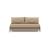 Cubed Deluxe Fabric Sofa Bed w/Dark Wood Legs, Queen Size