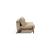 Cubed Deluxe Fabric Sofa Bed w/Dark Wood Legs, Queen Size