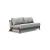 Cubed Deluxe Fabric Sofa Bed w/Dark Wood Legs, Queen Size