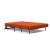 Cubed Deluxe Fabric Sofa Bed w/Dark Wood Legs, Full Size