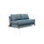 Cubed Deluxe Fabric Sofa Bed w/Dark Wood Legs, Full Size