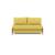 Cubed Deluxe Fabric Sofa Bed w/Dark Wood Legs, Full Size