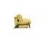 Cubed Deluxe Fabric Sofa Bed w/Dark Wood Legs, Full Size