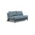 Cubed Deluxe Fabric Sofa Bed w/Dark Wood Legs, Full Size