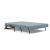 Cubed Deluxe Fabric Sofa Bed w/Dark Wood Legs, Full Size