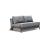 Cubed Deluxe Fabric Sofa Bed w/Dark Wood Legs, Full Size