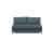 Cubed Deluxe Fabric Sofa Bed w/Dark Wood Legs, Full Size