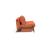 Cubed Deluxe Fabric Sofa Bed w/Dark Wood Legs, Full Size