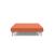 Cubed Deluxe Fabric Sofa Bed w/Dark Wood Legs, Full Size