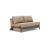 Cubed Deluxe Fabric Sofa Bed w/Dark Wood Legs, Full Size