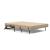Cubed Deluxe Fabric Sofa Bed w/Dark Wood Legs, Full Size