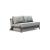 Cubed Deluxe Fabric Sofa Bed w/Dark Wood Legs, Full Size