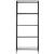 Industrial Etagere Steel/Glass Shelf