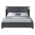 Cypress Wood Platform Bed w/LED, King Size