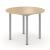 Optima Round Melamine 4-Person Meeting Table w/Metal Frame