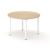 Optima Round Melamine 4-Person Meeting Table w/Metal Frame