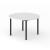 Optima Round Melamine 4-Person Meeting Table w/Metal Frame