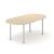 Optima Oval Melamine 6-Person Meeting Table w/Metal Frame