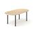 Optima Oval Melamine 6-Person Meeting Table w/Metal Frame