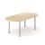 Optima Oval Melamine 6-Person Meeting Table w/Metal Frame