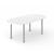 Optima Oval Melamine 6-Person Meeting Table w/Metal Frame