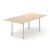 Optima Rectangular Melamine 6-Person Meeting Table w/Metal Frame