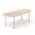 Optima Oval Melamine 6-Person Meeting Table w/Metal Frame