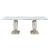 D12 Faux Marble Rectangular Dining Room Set