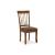 Berringer Upholstered Dining Side Chair | Rustic Brown Wood