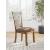 Berringer Upholstered Dining Side Chair | Rustic Brown Wood