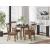 Berringer Upholstered Dining Side Chair | Rustic Brown Wood