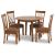 Berringer Upholstered Dining Side Chair | Rustic Brown Wood